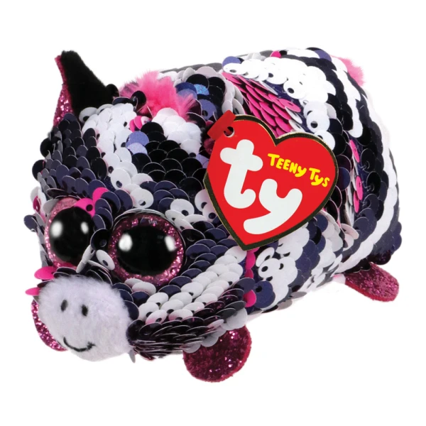 TY BEANIE BOOS ΜΙΚΡΟ ΧΝΟΥΔΩΤΟ SEQUIN ΖΕΒΡΑ ΡΟΖ 4,5 εκ. 