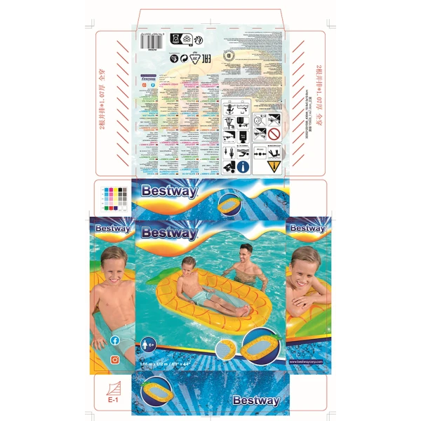 BESTWAY INFLATABLE SWEET SUMMER LOUNGE 186X112 cm PINEAPPLE