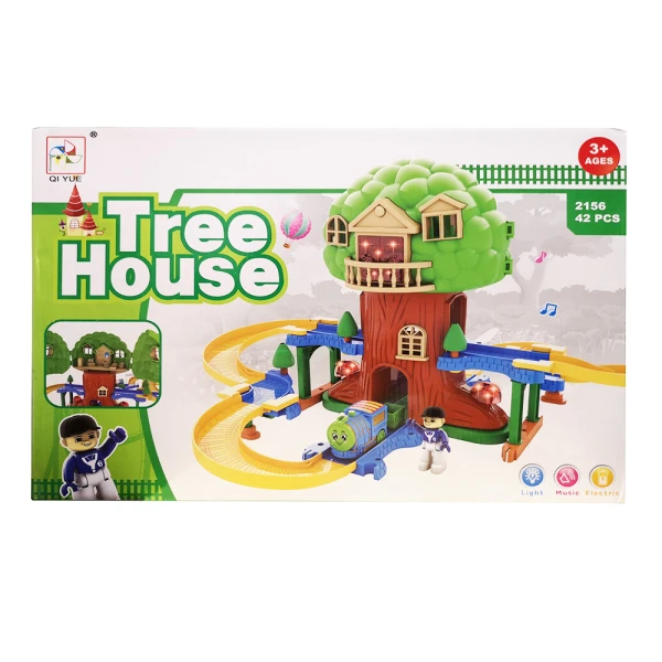 TRAIN SET WITH TREEHOUSE SOUNDS & LIGHTS