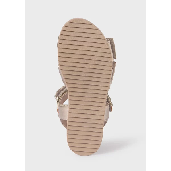 SANDALS PLATFORM METALLIC GOLD
