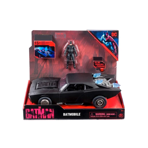 BATMAN MOVIE BATMOBILE WITH FIGURE 10 cm