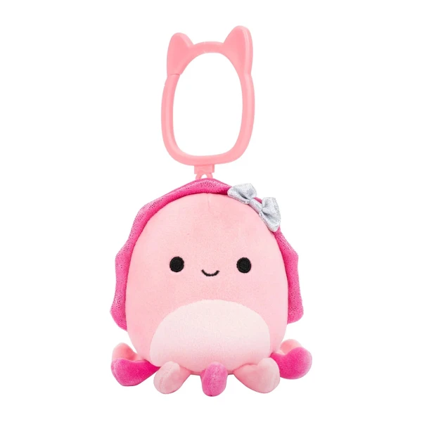 SQUISHMALLOWS PLUSH KEYCHAIN 9 cm W12 - AUGGIE THE PINK CUTTLEFISH