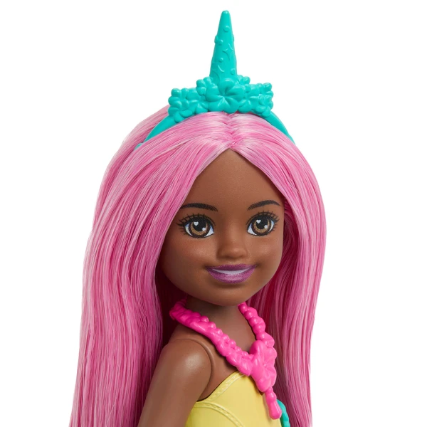 BARBIE ΚΟΥΚΛΑ CHELSEA ΠΑΡΑΜΥΘΕΝΙΟΣ ΚΟΣΜΟΣ - ΜΟΝΟΚΕΡΟΣ ΜΕ ΡΟΖ ΜΑΛΛΙΑ