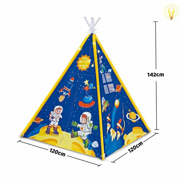 BLUE PLAY TENT WITH LIGHT