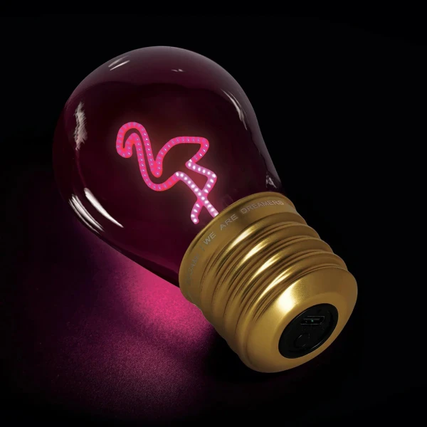 LEGAMI TABLE LIGHTBULB-SHAPED TABLE LAMP BULB FICTION - FLAMINGO