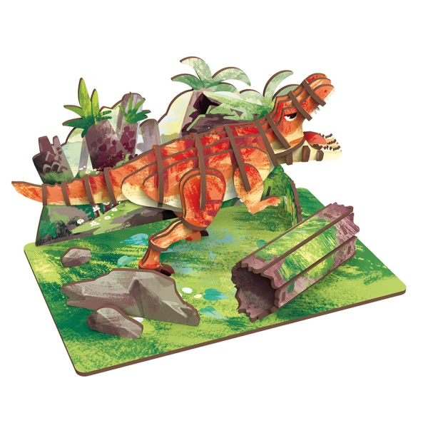 WUDORLD ARTISTIC DINO ΞΥΛΙΝΗ ΚΑΤΑΣΚΕΥΗ TYRANNOSAURUS