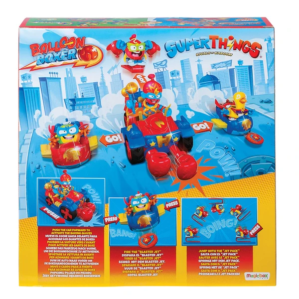 SUPERTHINGS ΜΙΚΡΟΠΛΑΣΜΑΤΑ ΣΕΤ ΟΧΗΜΑΤΑ ΜΕ 4 ΦΙΓΟΥΡΕΣ BALLON BOXER ΓΙΑ 3+ ΧΡΟΝΩΝ