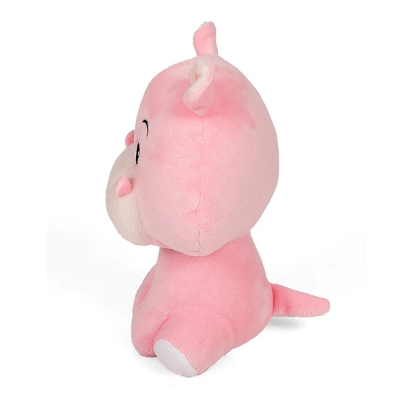 PLUSH ANIMALS 18 cm WITH RATTLE - 6 DESIGNS