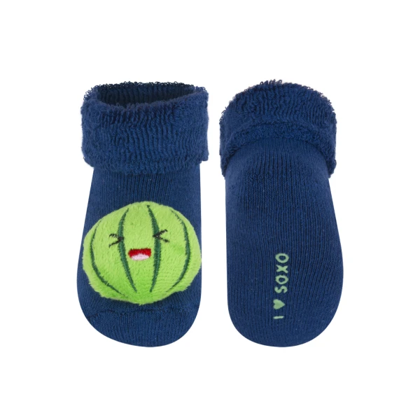 SOXO INFANT RATTLE SOCKS PREMIUM BLUE