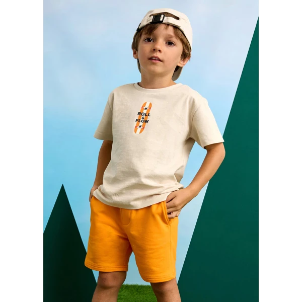 MAYORAL BERMUDA SHORTS SWEATER BASIC ORANGE 
