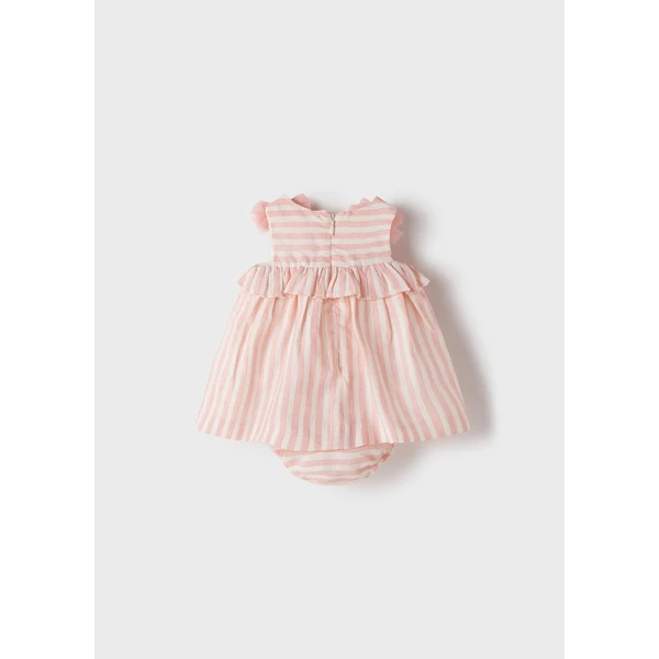 MAYORAL DRESS WITH STRIPES SOFT PINK