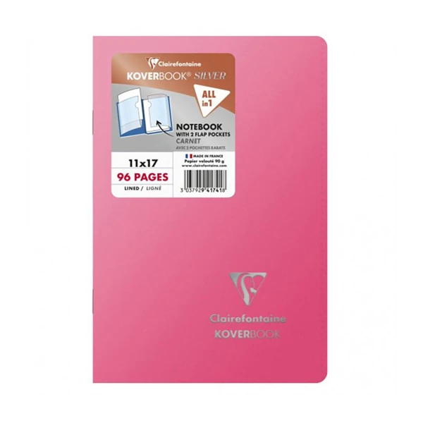 CLAIREFONTAINE KOVERBOOK STAPLED RULED NOTEBOOK 11×17 cm.