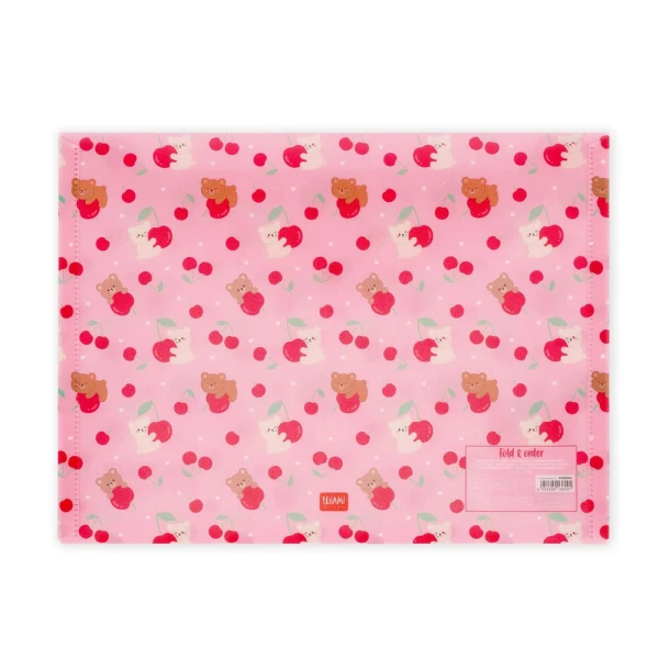 LEGAMI FOLDER WITH BUTTON FOLD & ORDER - TEDDY CHERRY