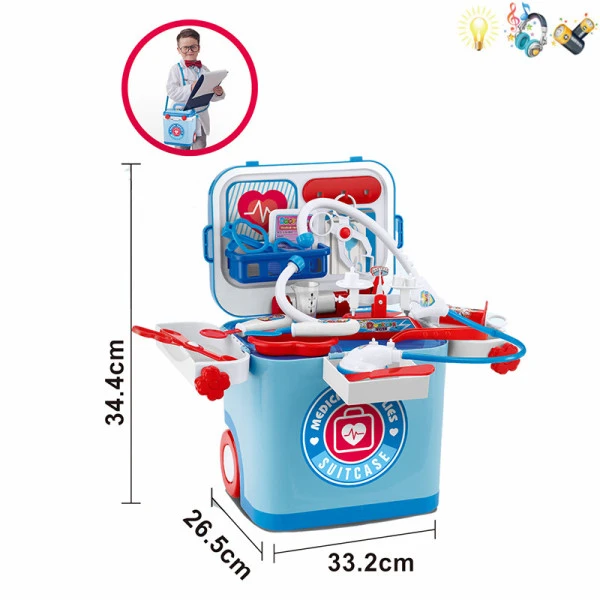 DOCTOR SET TROLLEY CASE WITH LIGHTS AND SOUNDS
