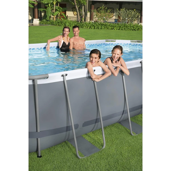 BESTWAY OVAL FAMILY POOL 549X274X122 cm SET POWER STEEL
