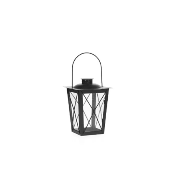 DECORATIVE LANTERN THYELLIS BLACK, 16082 SMALL - SIZE 12X12X16cm