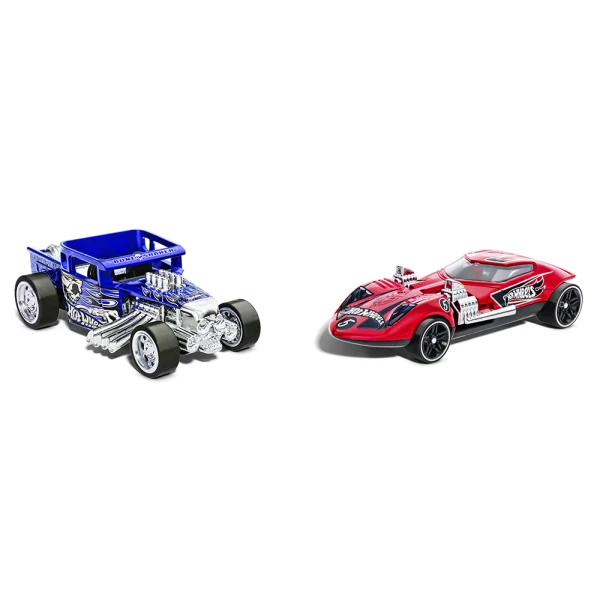 HOT WHEELS CARS PUL BACK SET OF 2 - BONE SHAKER & TWIN MILL