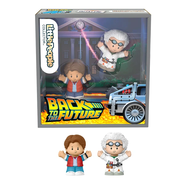 FISHER PRICE LITTLE PEOPLE SET WITH COLLECTIBLE FIGURES BACK TO THE FUTURE
