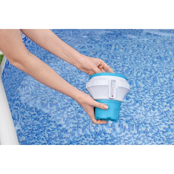 BESTWAY FLOWCLEAR ΧΗΜΙΚΟ FLOATER ΠΙΣΙΝΑΣ ΜΕ ΠΡΟΣΤΑΤΕΥΤΙΚΟ ΓΑΝΤΙ CHEMGUARD