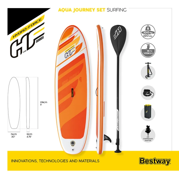 BESTWAY HYDRO-FORCE 274X76X12 cm AQUA JOURNEY SET