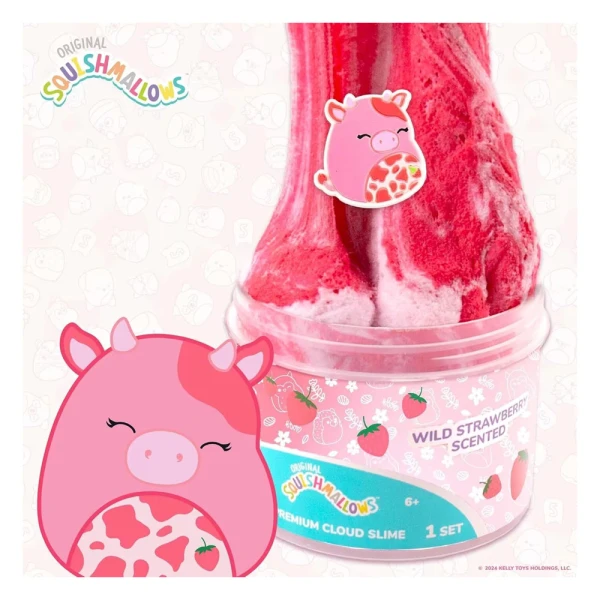 SQUISHMALLOWS ΑΡΩΜΑΤΙΚΟ CLOUD SLIME ΜΕ TOPPER ΣΕ ΒΑΖΑΚΙ W1 - CALYNDA THE COW