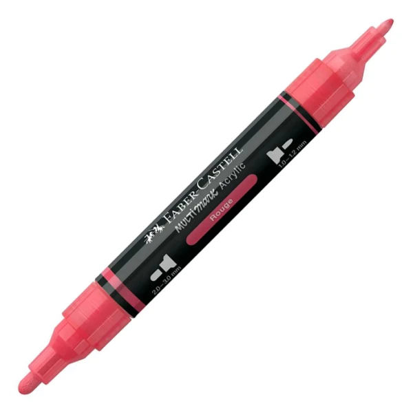 FABER-CASTELL ΑΚΡΥΛΙΚΟΣ ΜΑΡΚΑΔΟΡΟΣ MULTIMARK ΧΡΩΜΑ 124 ROUGE