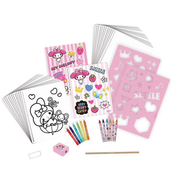 STATIONERY SPIRAL  SET 45 pcs MY MELODY