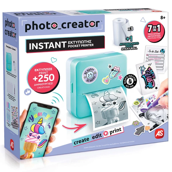 PHOTO CREATOR INSTANT POCKET PRINTER FOR AGES 8+
