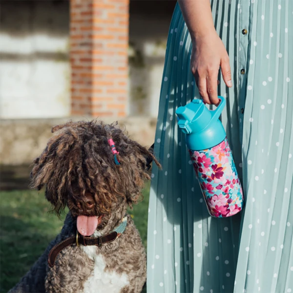 QUOKKA ΑΝΟΞΕΙΔΩΤΟ ΜΠΟΥΚΑΛΙ ΜΕ ΣΤΟΜΙΟ 700ml - FLORAL JUMBLE