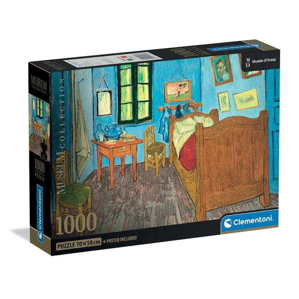 CLEMENTONI ΠΑΖΛ MUSEUM VAN GOGH ΤΟ ΔΩΜΑΤΙΟ ΤΟΥ VAN GOGH ΣΤΗΝ ΑΡΛ 1000 τεμ.