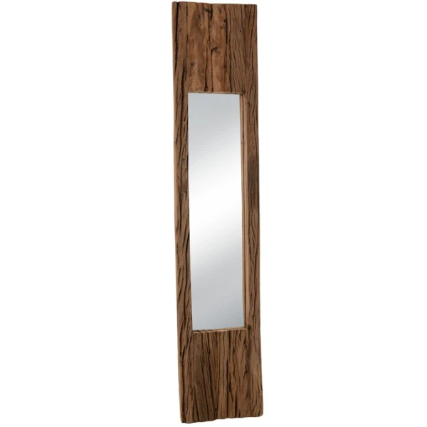 MIRROR WITH WOODEN FRAME 25X4X150 cm BROWN
