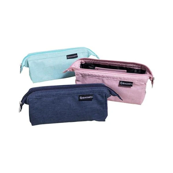 EXACOMPTA PENCIL CASE POUCH 23 x 9.5 x 10 cm – 3 COLOURS