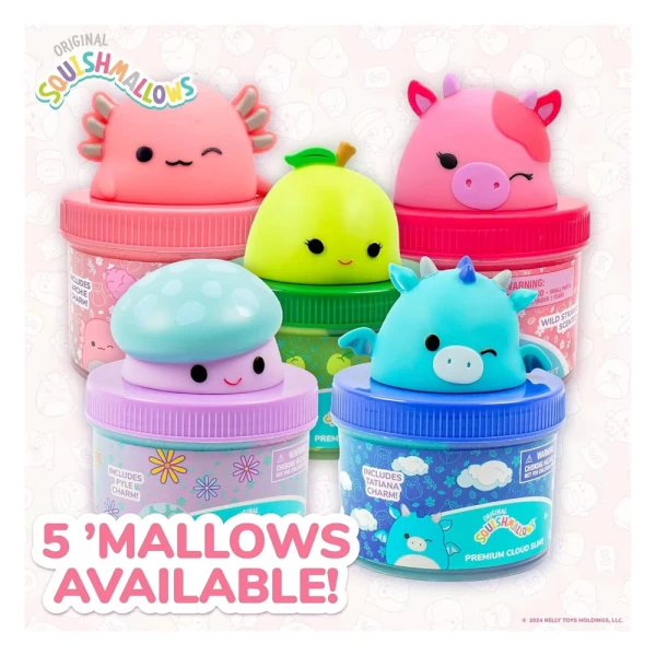 SQUISHMALLOWS ΑΡΩΜΑΤΙΚΟ CLOUD SLIME ΜΕ TOPPER ΣΕ ΒΑΖΑΚΙ W1 - CALYNDA THE COW