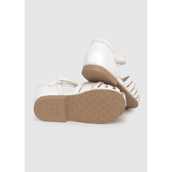 MAYORAL SANDALS CLOSED WHITE SHINE