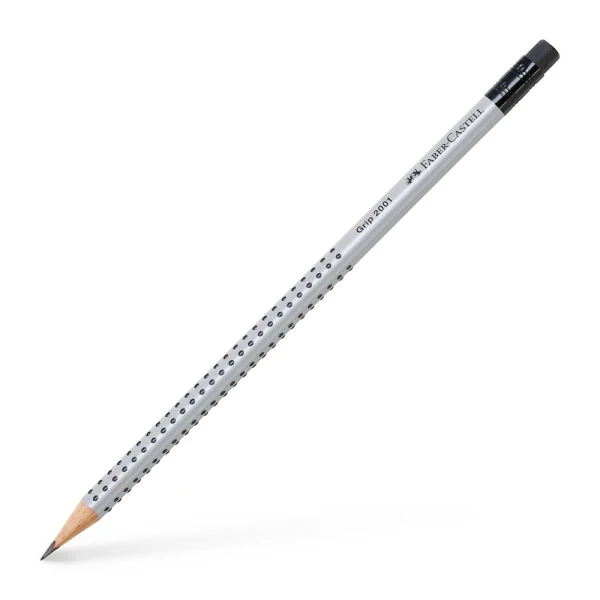 FABER-CASTELL ΜΟΛΥΒΙ ΜΕ ΓΟΜΑ ΓΚΡΙ GRIP 2001 HB
