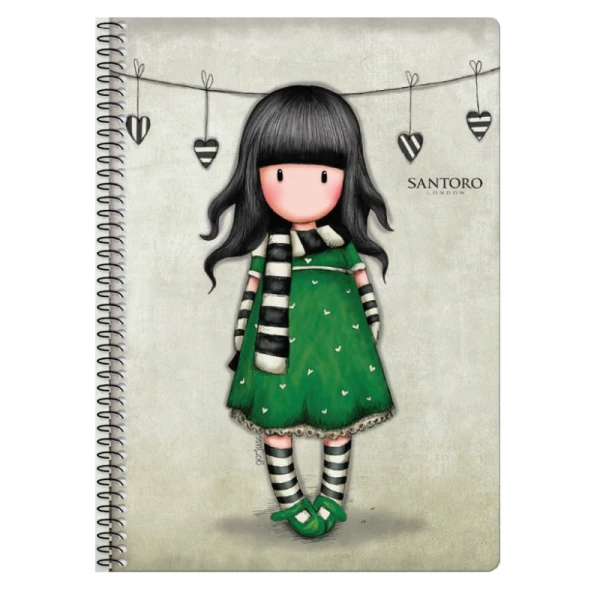 GORJUSS SPIRAL NOTEBOOK 17X25 3 SUBJECTS - 4 DESIGNS
