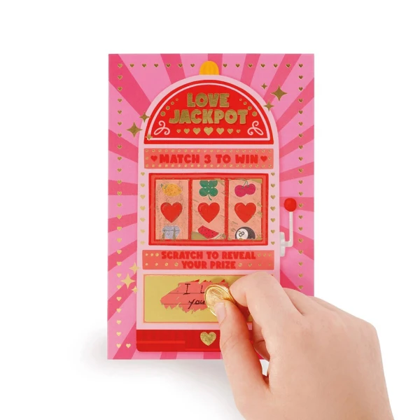LEGAMI GREETING CARD LARGE SCRATCH OFF LOVE JACKPOT