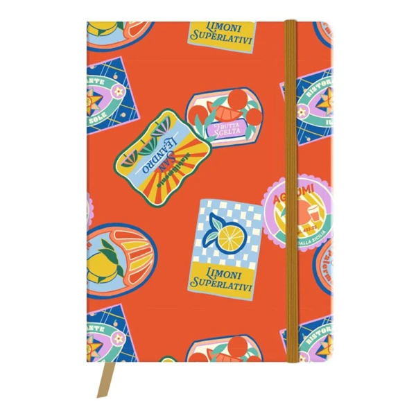 D. AMORE NOTEBOOK WITH ELASTIC BAND A6 64 SHEETS - 4 DESIGNS
