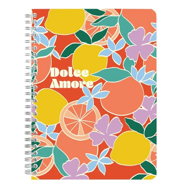 D. AMORE A5 SPIRAL RULED NOTEBOOK 74 SHEETS - 4 DESINGS