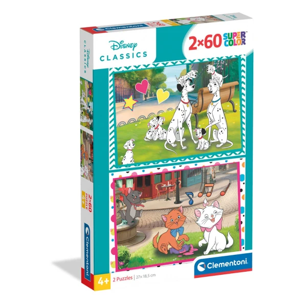 CLEMENTONI ΠΑΙΔΙΚΟ ΠΑΖΛ SUPER COLOR DISNEY CLASSICS 2X60 ΤΜΧ