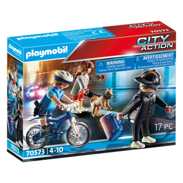 PLAYMOBIL CITY ACTION ΑΣΤΥΝΟΜΙΚΟΣ ΜΕ ΠΟΔΗΛΑΤΟ ΚΑΙ ΠΟΡΤΟΦΟΛΑΣ