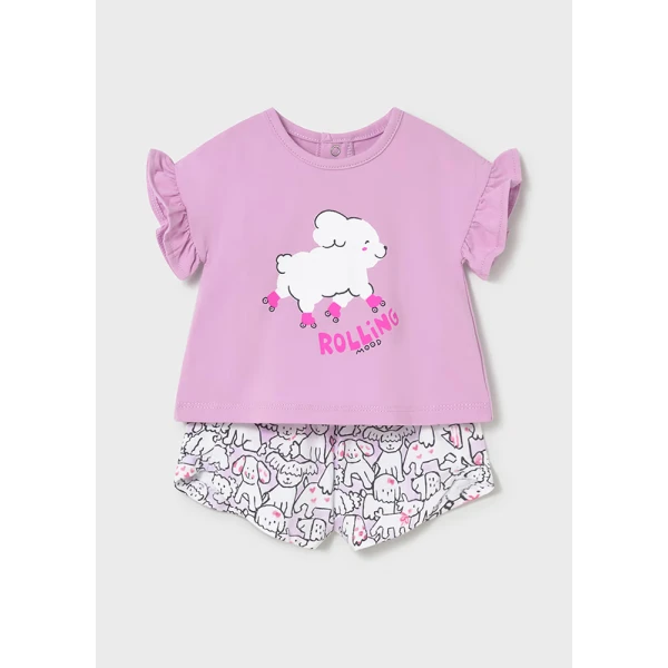 MAYORAL SET SHORTS LILAC 
