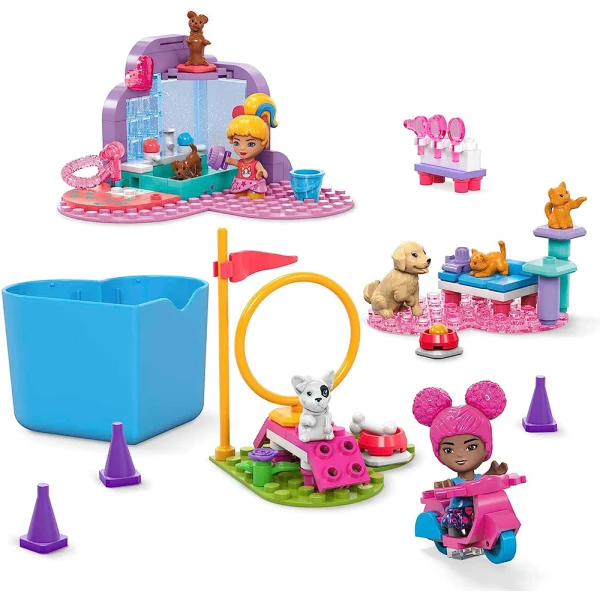 MEGA BARBIE COLOR REVEAL - TRAIN N WASH PETS 152 pcs