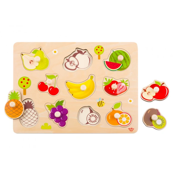 WOODEN WEDGE PUZZLE FRUITS