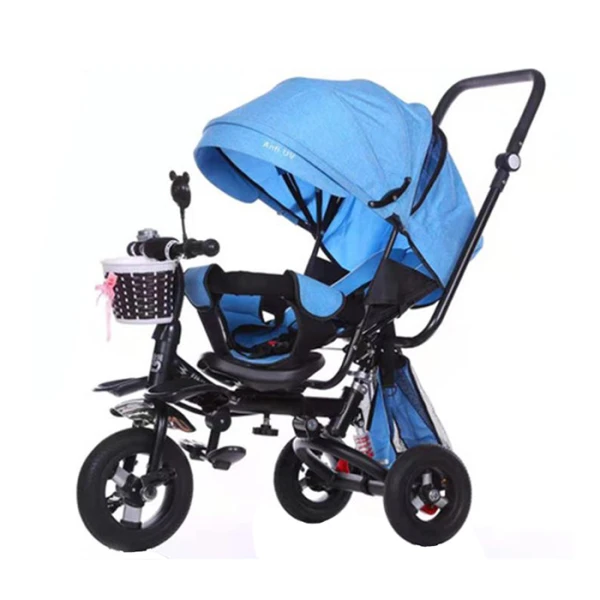 TRICYCLE BLUE WITH GUIDANCEING HANDLE 