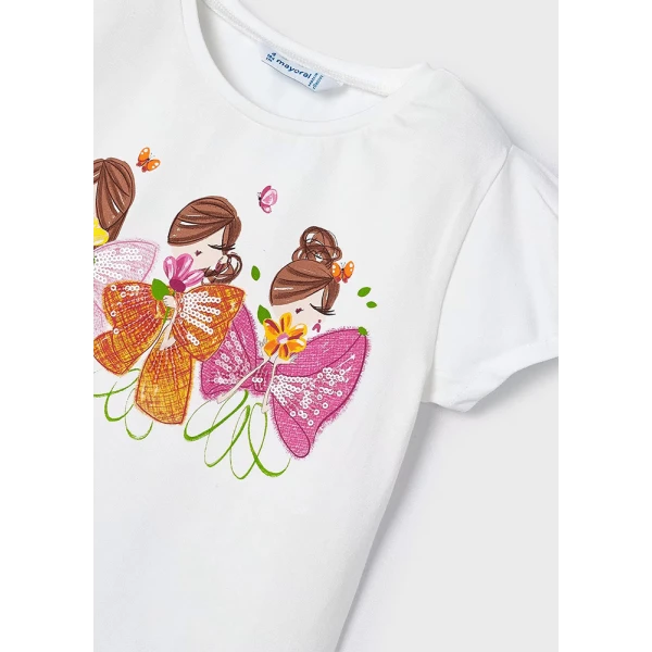 MAYORAL SHORT SLEEVES BLOUSE  ECRU