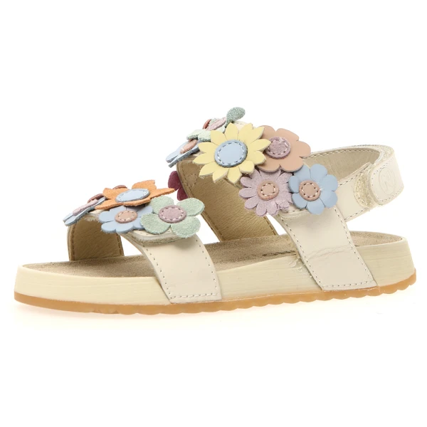 NATURINO KIDS SANDALS NUMEES CALF MILK MULTICOLOR