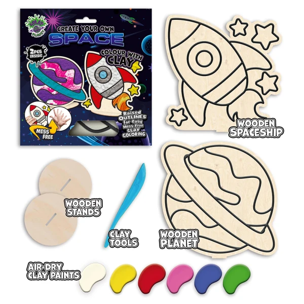 SPLAT PLANET MESS-FREE PAINT KIT WITH CLAY SPACE