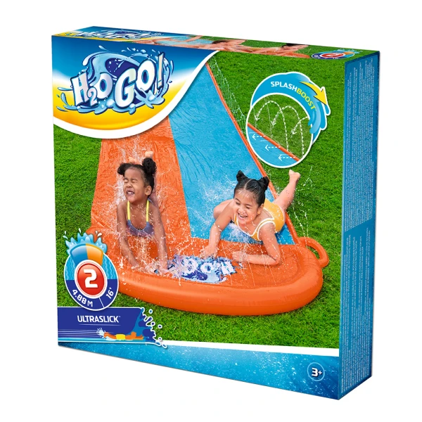 BESTWAY H2OGO! INFLATABLE DOUBLE SLIDE 4.88m