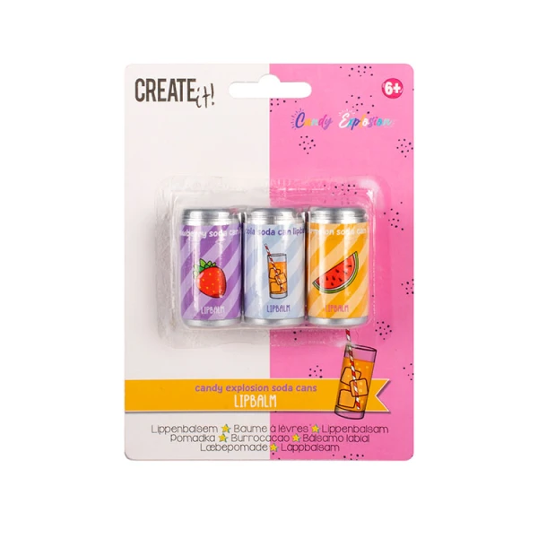 CREATE IT! ΣΕΤ 3 CANDY LIPBALM - 3 ΣΧΕΔΙΑ